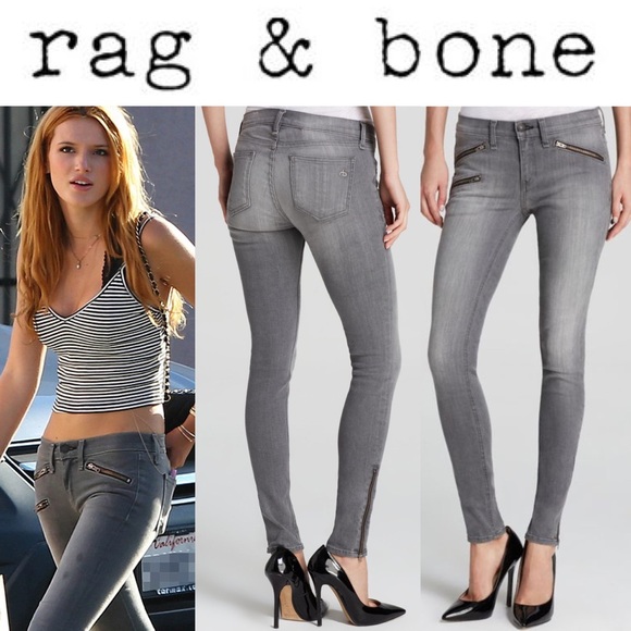 rag & bone Denim - rag & bone Skinny Ankle Zipper Jeans